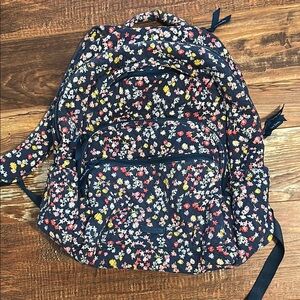 Vera Bradley Floral Backpack - Navy, Red, Yellow